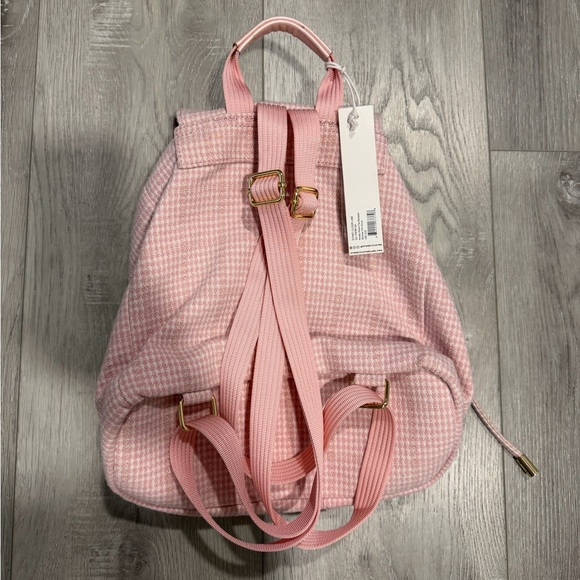 Stoney Clover Lane Pink Tweed Drawstring Backpack Paris main image 3